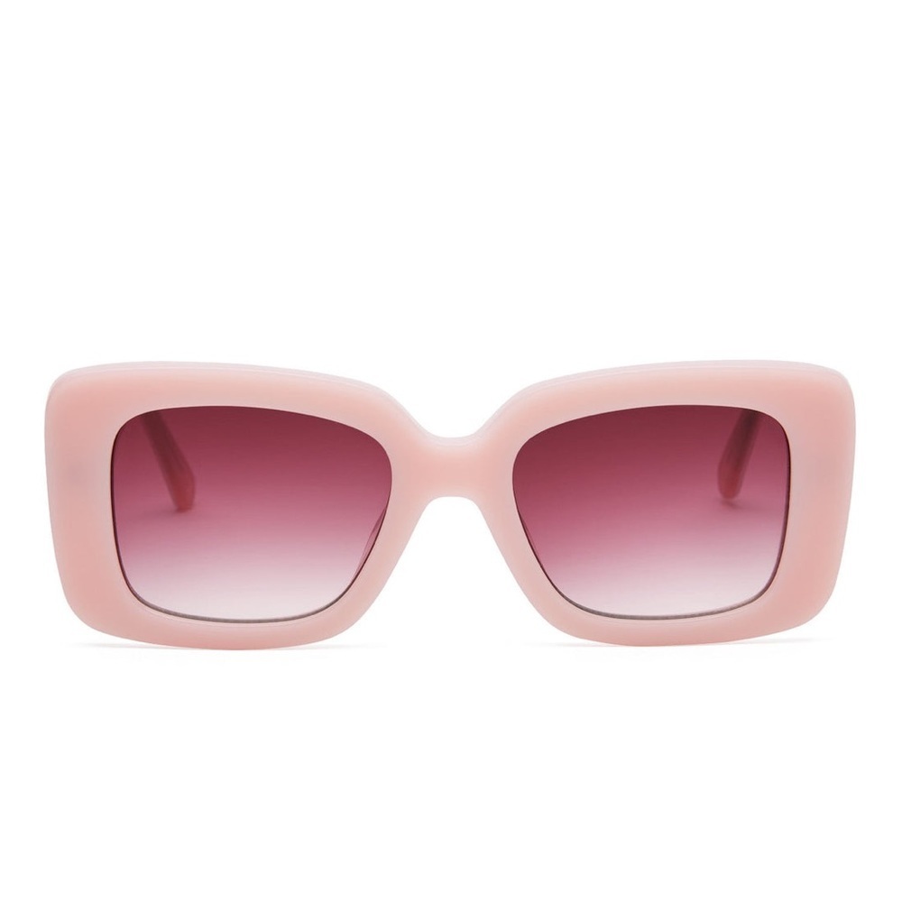 NEW LoveShack Fancy Arietta Square Sunglasses BLUSHING QUARTZ Floral Pink NWT - Picture 2 of 12